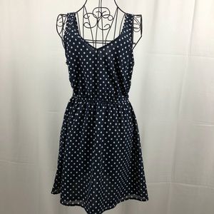H&M Polka-dot navy/white dress 6 NWT